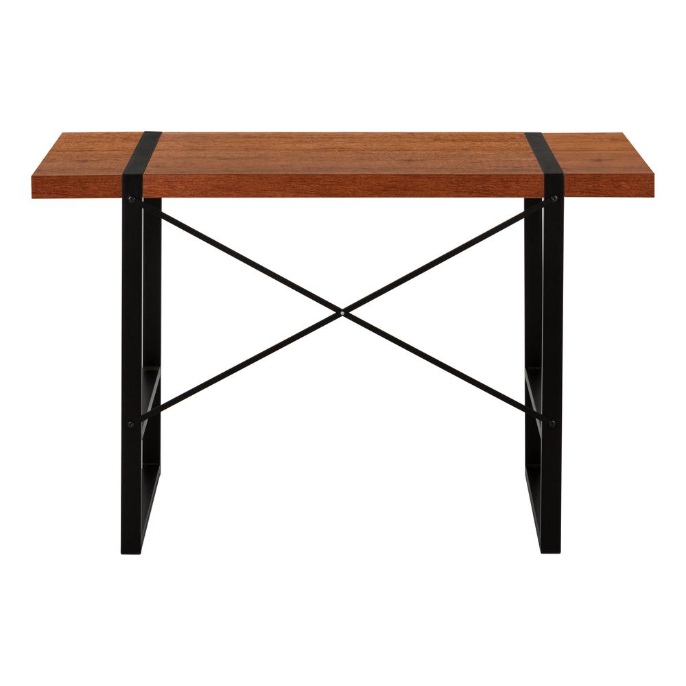 Computer Desk, Home Office, Laptop, 48L, Work, Brown Laminate, Black - Monarch