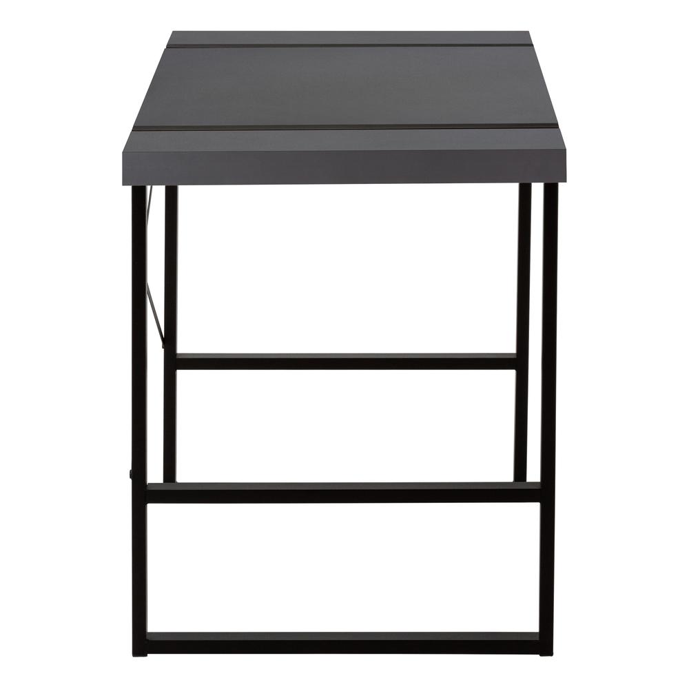 Computer Desk, Home Office, Laptop, 48L, Work, Grey Laminate, Black - Monarch