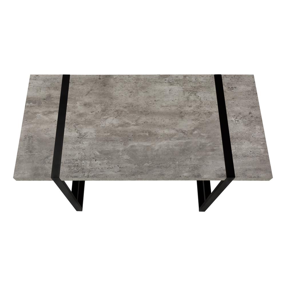 Computer Desk, Home Office, Laptop, 48L, Work, Grey Laminate, Black - Monarch