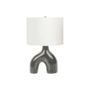 25''H, Table Lamp, Dark Grey Ceramic, Ivory / Cream Shade, Contemporary, Modern - Monarch
