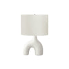 25''H, Table Lamp, White Ceramic, Ivory / Cream Shade, Contemporary, Modern - Monarch