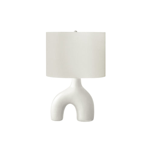 25''H, Table Lamp, White Ceramic, Ivory / Cream Shade, Contemporary, Modern - Monarch