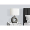 Lighting, 24''H, Table Lamp, Dark Grey Ceramic, Ivory / Cream Shade, Contemporary - Monarch