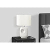 26''H, Table Lamp, White Ceramic, Ivory / Cream Shade, Contemporary, Modern - Monarch