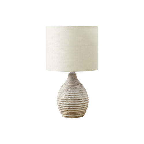 17''H, Table Lamp, Ivory Resin, Ivory / Cream Shade, Contemporary, Modern - Monarch