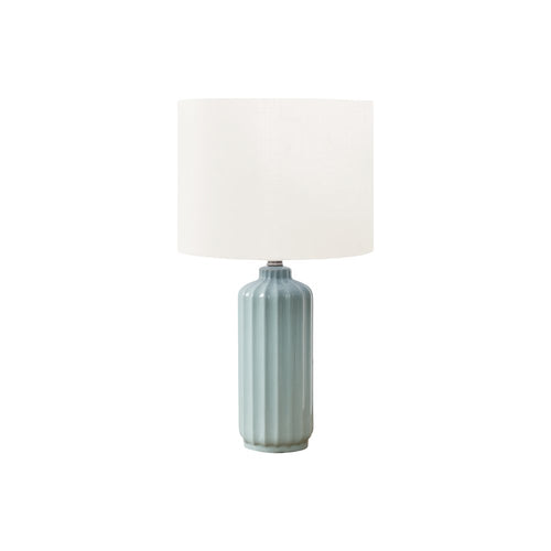 23''H, Table Lamp, Ivory / Cream Shade, Green Ceramic, Contemporary, Modern - Monarch