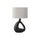 Lighting, 23''H, Table Lamp, Black Resin, Grey Shade, Contemporary, Modern - Monarch