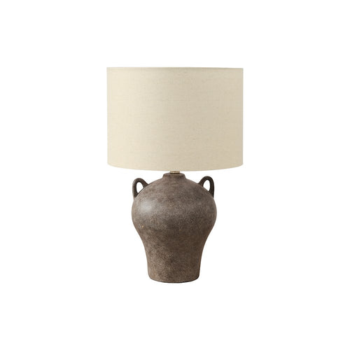 Lighting, 22''H, Table Lamp, Brown Ceramic, Beige Shade, Transitional - Monarch