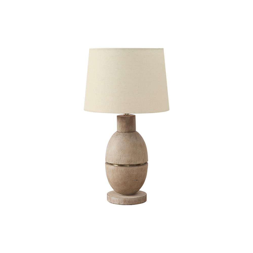 Lighting, 25''H, Table Lamp, Beige Resin, Beige Shade, Contemporary, Modern - Monarch