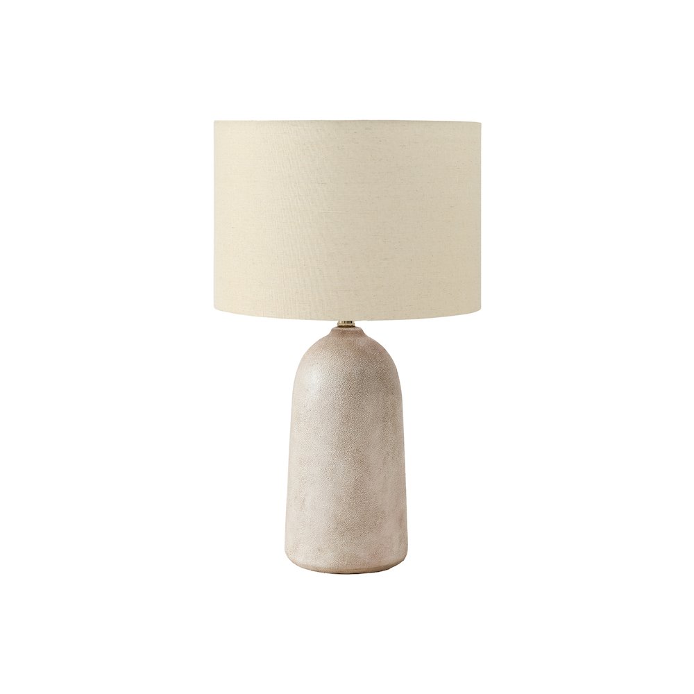 Lighting, 27''H, Table Lamp, Beige Ceramic, Beige Shade, Contemporary, Modern - Monarch