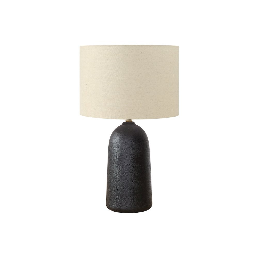 Lighting, 27''H, Table Lamp, Black Ceramic, Beige Shade, Contemporary, Modern - Monarch