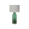 Lighting, 28''H, Table Lamp, Green Glass, Grey Shade, Contemporary, Modern - Monarch