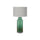 Lighting, 28''H, Table Lamp, Green Glass, Grey Shade, Contemporary, Modern - Monarch