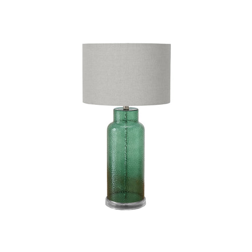 Lighting, 28''H, Table Lamp, Green Glass, Grey Shade, Contemporary, Modern - Monarch