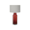 Lighting, 28''H, Table Lamp, Red Glass, Grey Shade, Contemporary, Modern - Monarch