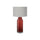 Lighting, 28''H, Table Lamp, Red Glass, Grey Shade, Contemporary, Modern - Monarch