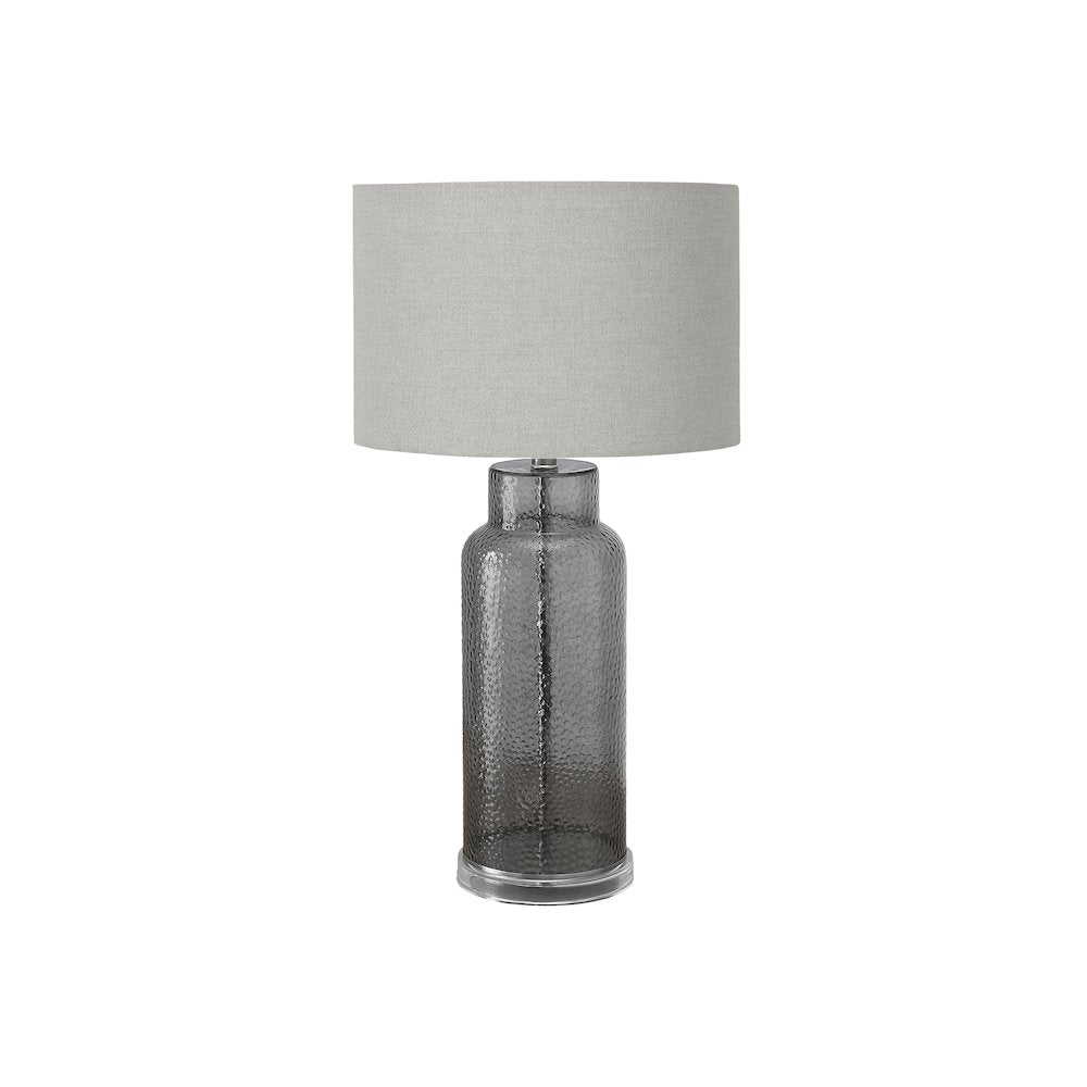Lighting, 28''H, Table Lamp, Grey Glass, Grey Shade, Contemporary, Modern - Monarch