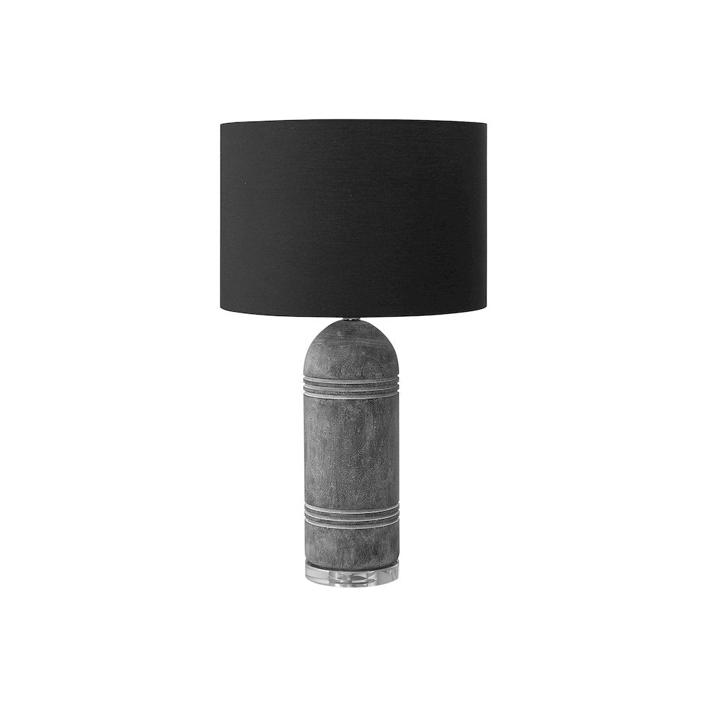 Lighting, 28''H, Table Lamp, Grey Resin, Black Shade, Contemporary, Modern - Monarch