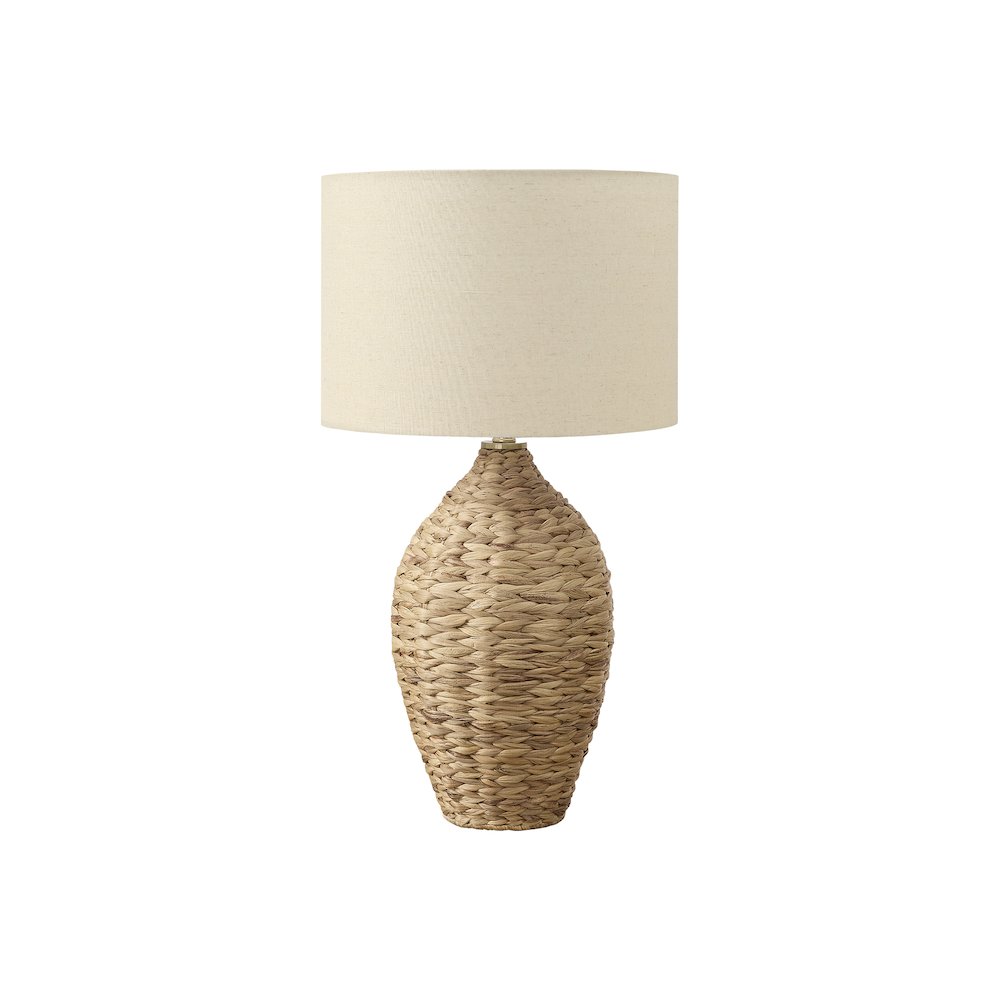 Lighting, 30''H, Natural Rattan, Beige Shade, Transitional - Monarch
