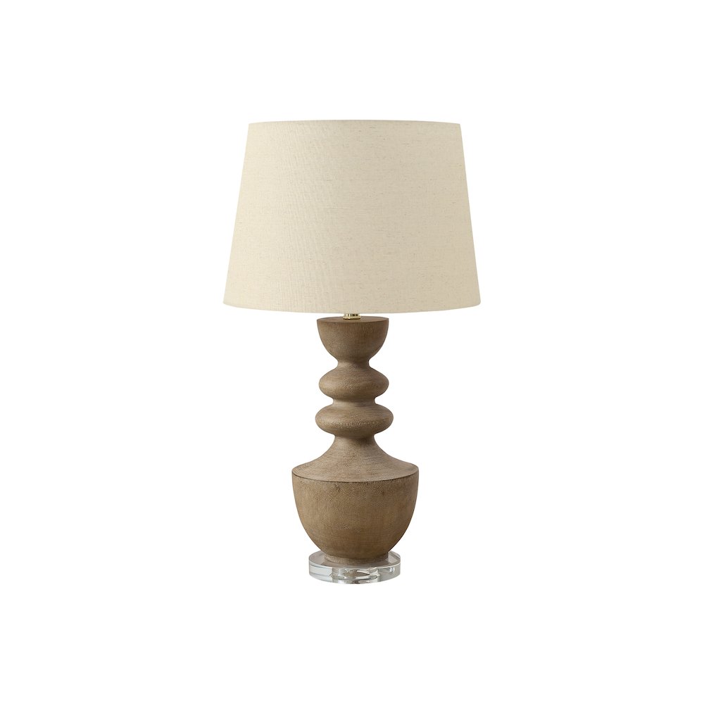 Lighting, 28''H, Table Lamp, Brown Resin, Beige Shade, Transitional - Monarch