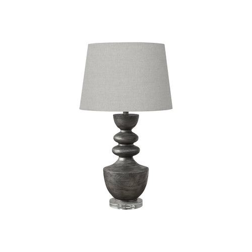 Lighting, 28''H, Table Lamp, Grey Resin, Grey Shade, Transitional - Monarch