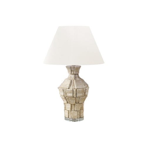 28''H, Table Lamp, Beige Resin, Ivory / Cream Shade, Contemporary, Modern - Monarch