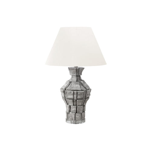 28''H, Table Lamp, Grey Resin, Ivory / Cream Shade, Contemporary, Modern - Monarch