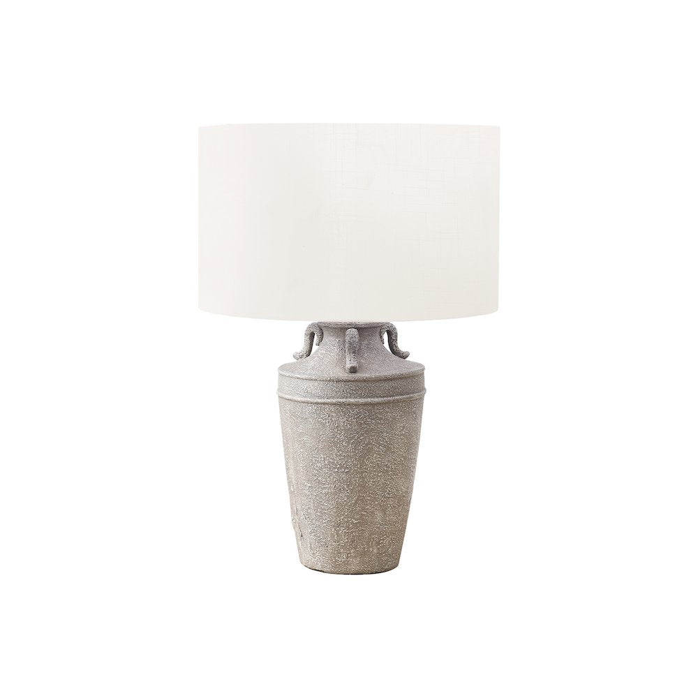 Lighting, 28''H, Table Lamp, Grey Ceramic, Ivory / Cream Shade, Transitional - Monarch