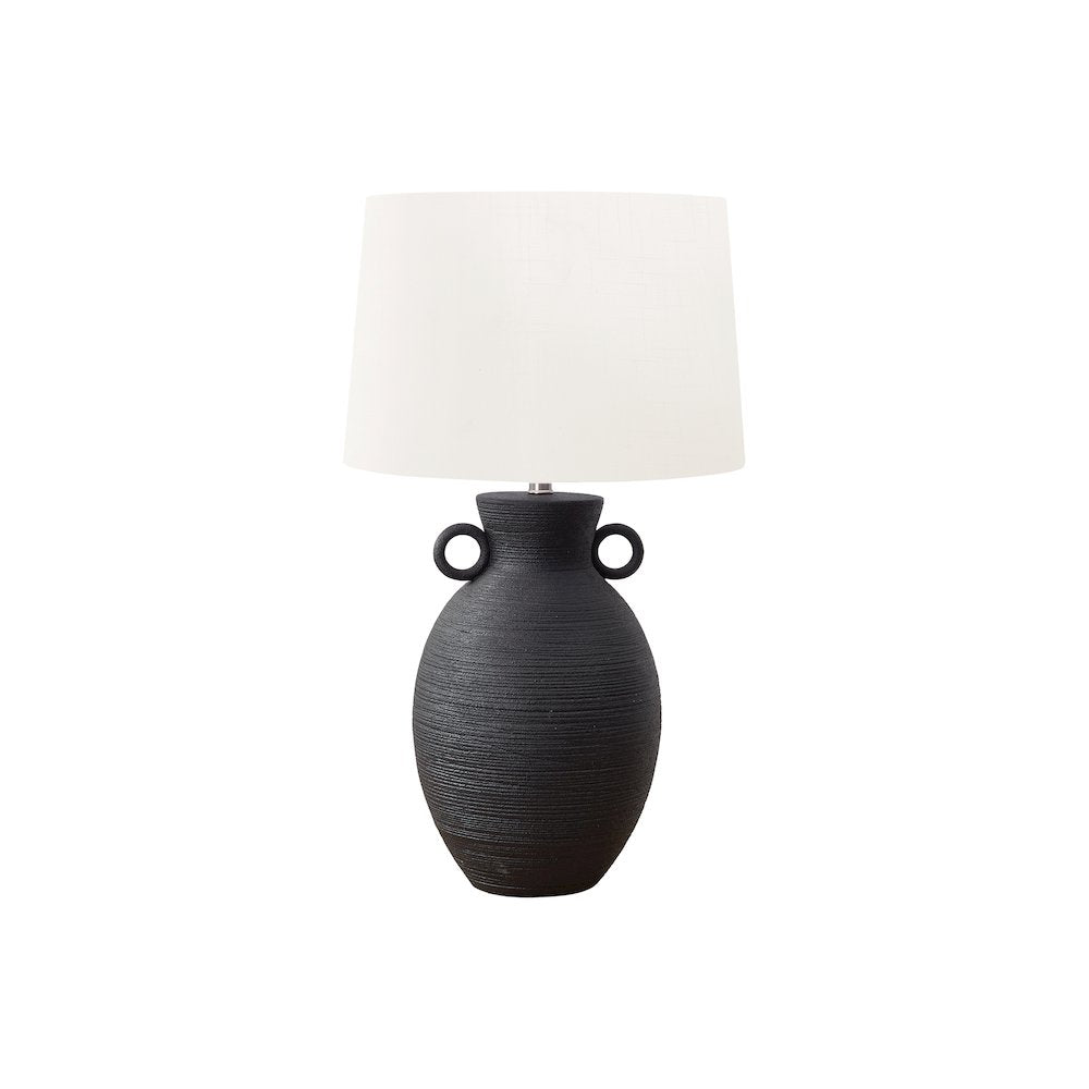 Lighting, 30''H, Table Lamp, Black Ceramic, Ivory / Cream Shade, Transitional - Monarch