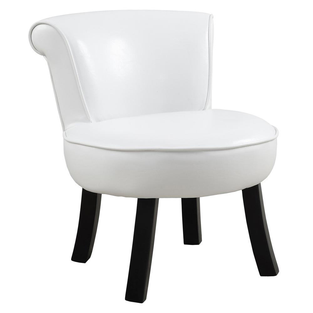 Juvenile Chair - White Leather-Look - Monarch Specialties