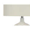 =''Lighting, 28''''H, Table Lamp, Cream Ceramic, Ivory / Cream Shade, Contemporary - Monarch