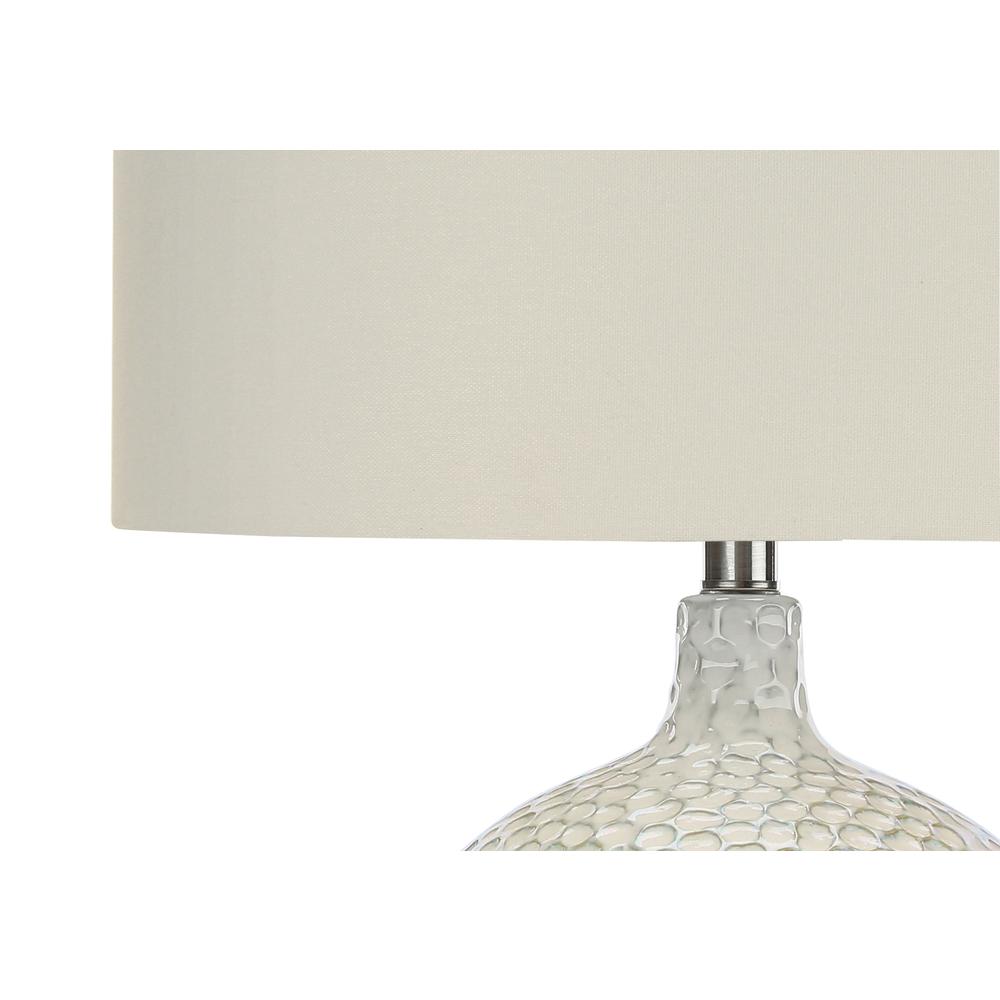 =''Lighting, 28''''H, Table Lamp, Cream Ceramic, Ivory / Cream Shade, Contemporary - Monarch