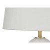 =''Lighting, 26''''H, Table Lamp, White Ceramic, Ivory / Cream Shade, Transitional - Monarch