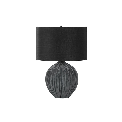 Lighting, 23''H, Table Lamp, Black Ceramic, Black Shade, Contemporary - Monarch