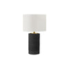Lighting, 24''H, Table Lamp, Black Resin, Ivory / Cream Shade, Contemporary - Monarch