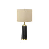 Lighting, 28''H, Table Lamp, Black Metal, Beige Shade, Contemporary - Monarch