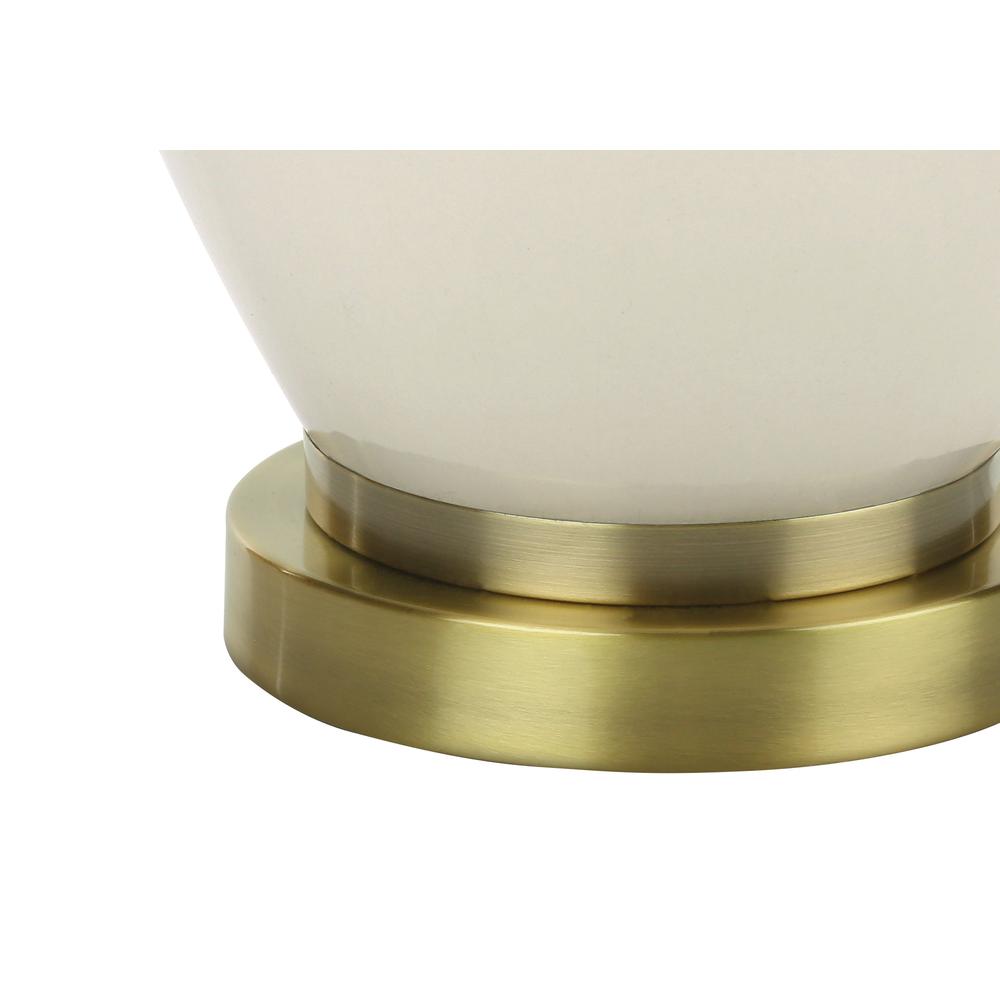 =''Lighting, 26''''H, Table Lamp, Ivory / Cream Shade, Cream Ceramic, Transitional - Monarch