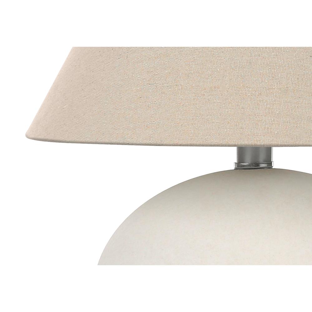 Lighting, 16''H, Table Lamp, Cream Shade, Cream Ceramic, Contemporary - Monarch