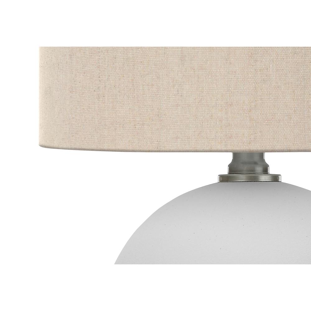 Lighting, 16''H, Table Lamp, Cream Shade, Cream Ceramic, Contemporary - Monarch