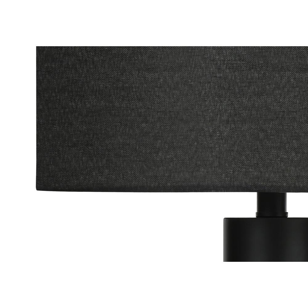 Lighting, 28''H, Table Lamp, Black Metal, Black Shade, Contemporary, Modern - Monarch