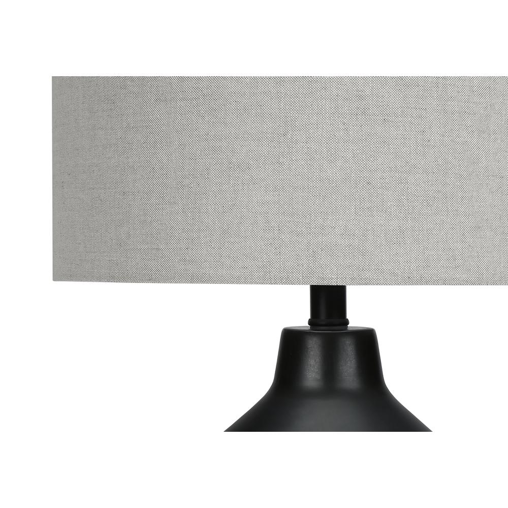 Lighting, 24''H, Table Lamp, Black Concrete, Grey Shade, Contemporary - Monarch