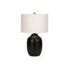 =''Lighting, 26''''H, Table Lamp, Black Ceramic, Ivory / Cream Shade, Contemporary - Monarch