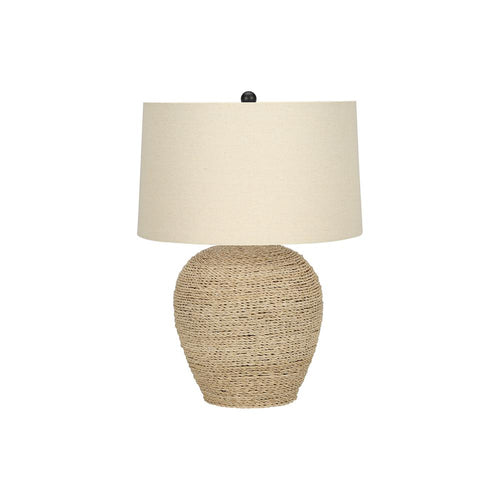 Lighting, 25''H, Table Lamp, Rattan, Beige Shade, Transitional - Monarch