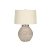 Lighting, 25''H, Table Lamp, Cream Concrete, Beige Shade, Contemporary - Monarch