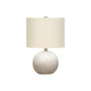 =''Lighting, 20''''H, Table Lamp, Grey Concrete, Ivory / Cream Shade, Contemporary - Monarch