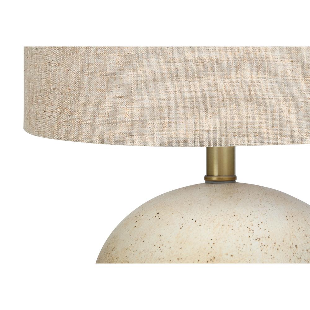 Lighting, 20''H, Table Lamp, Beige Concrete, Beige Shade, Contemporary - Monarch