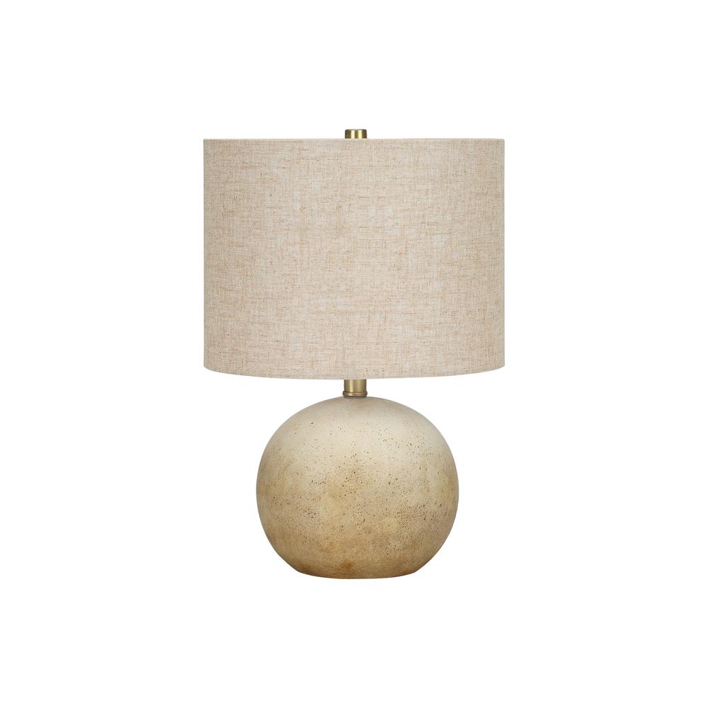 Lighting, 20''H, Table Lamp, Beige Concrete, Beige Shade, Contemporary - Monarch