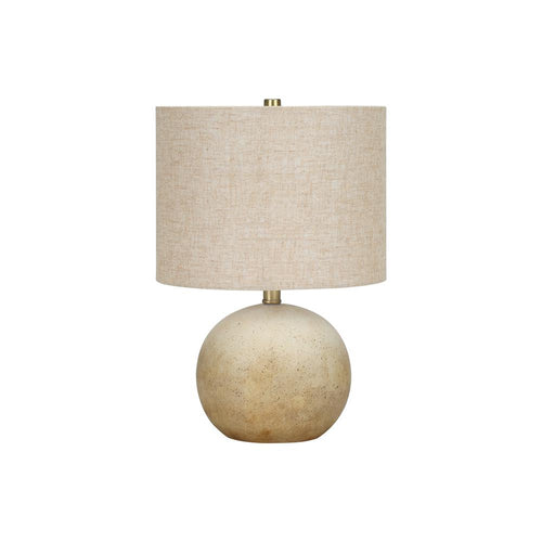 Lighting, 20''H, Table Lamp, Beige Concrete, Beige Shade, Contemporary - Monarch