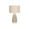 Lighting, 27''H, Table Lamp, Cream Ceramic, Beige Shade, Contemporary - Monarch
