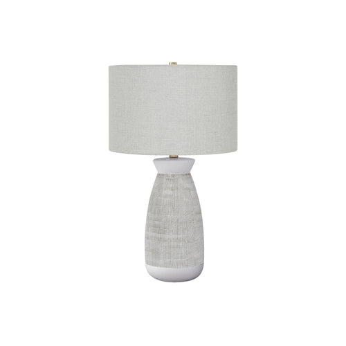 Lighting, 27''H, Table Lamp, Grey Ceramic, Grey Shade, Contemporary - Monarch